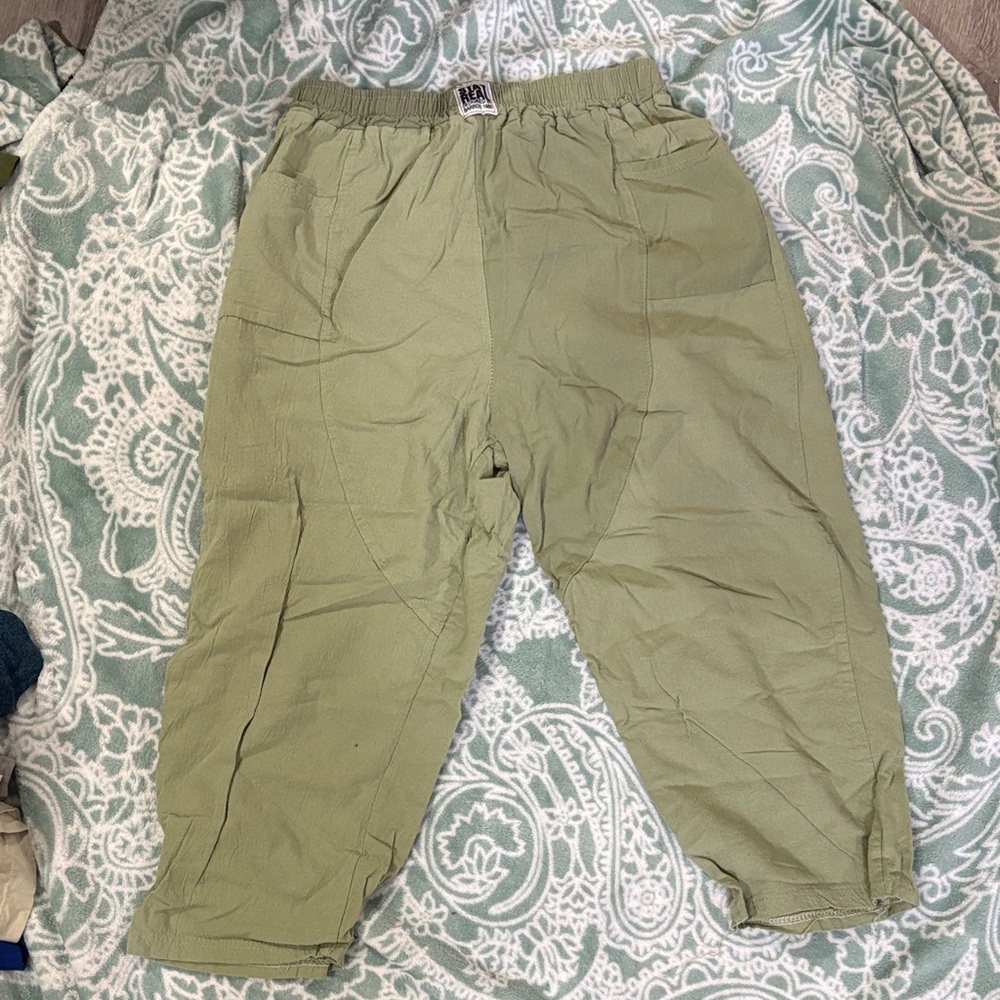 Stay Real Olive Green Casual Pants